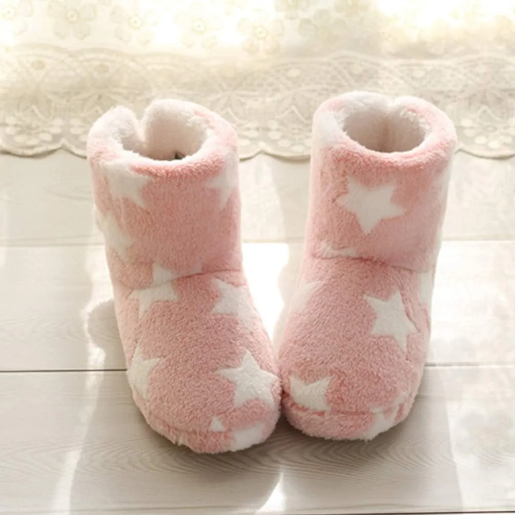 1 Pair Thick Soled Snow Boots Winter Shoes Plush Boot Slipper Socks Lambskin Slippers Plush Boots Men House Slippers Plush Winter Boots Flat Decorate Miss Upper Material: Cotton