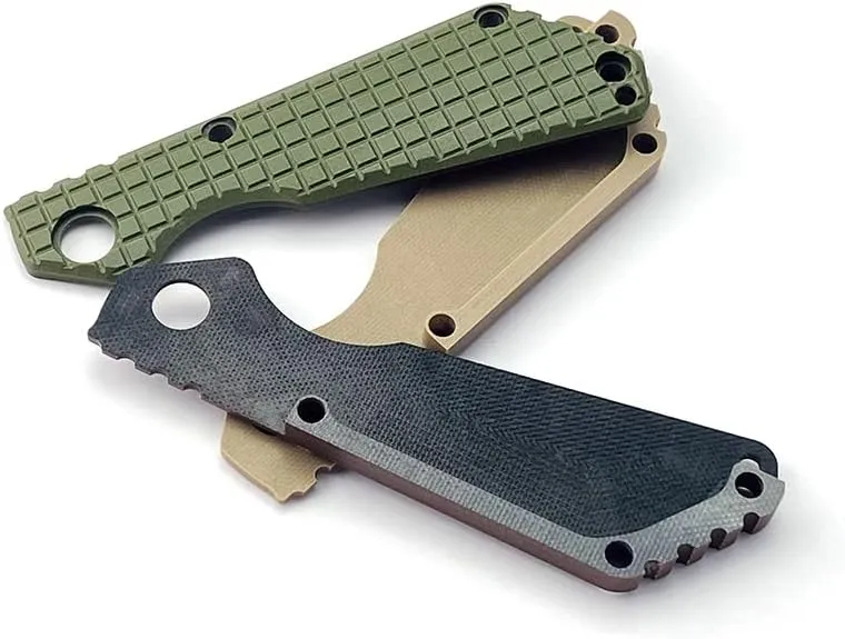 1PC G10 Scale Handle Fits for Strider SNG New Version, Custom Anti-Slip Handle Patch DIY Replacement Accessories