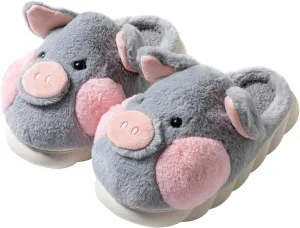 adult cotton slippers pig home slippers plush slippers animal slippers women shoes