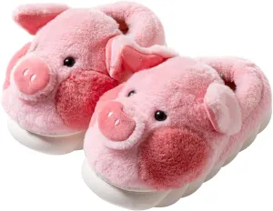 adult cotton slippers pig home slippers plush slippers animal slippers women shoes