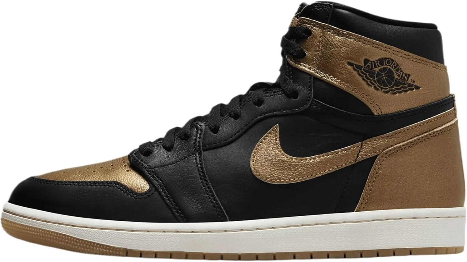 Air Jordan 1 Retro High OG Men's Shoes (DZ5485-071, Black/Metallic Gold-SAIL)