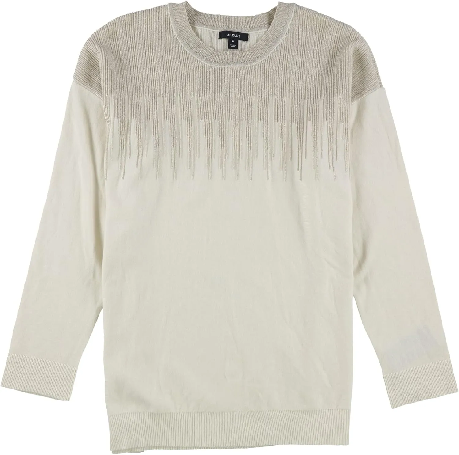 Alfani Womens Vented Hem Pullover Sweater