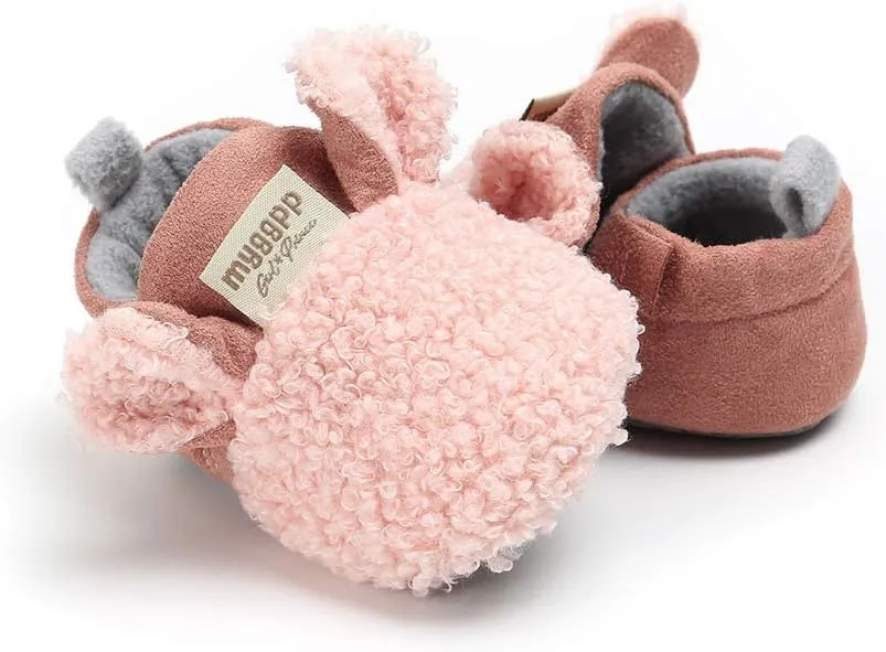 Baby Boys Girls Soft Plush Slippers Cartoon Toddler Infant Warm Winter House Shoes