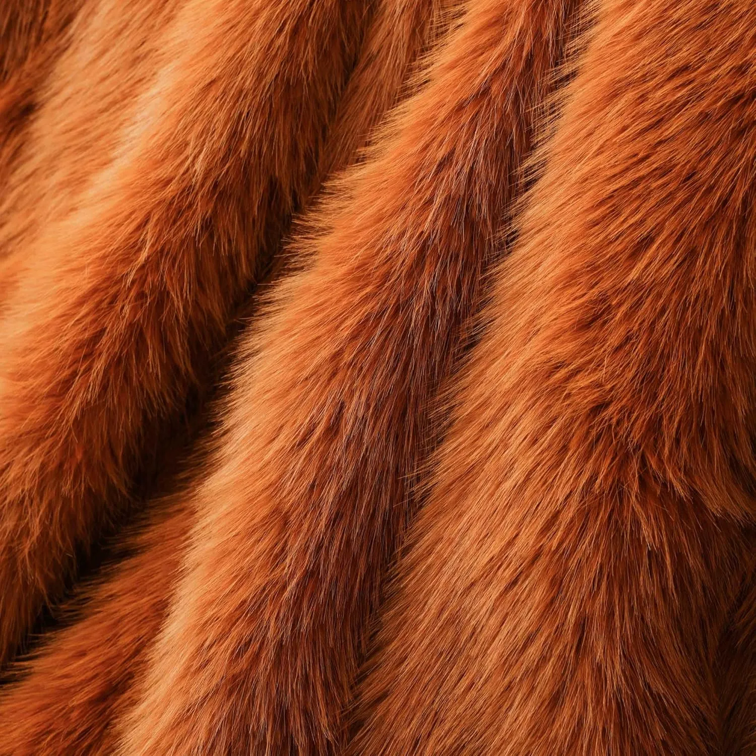 BATTILO HOME Luxury Fall Faux Fur Throw Blanket, Rust Orange Fur Blankets and Throw for Couch, Sofa, Chair, Bed, Soft Plush Warm Fuzzy Cozy Fur Throws with Long Pile, Fall Decor, 60"x80"