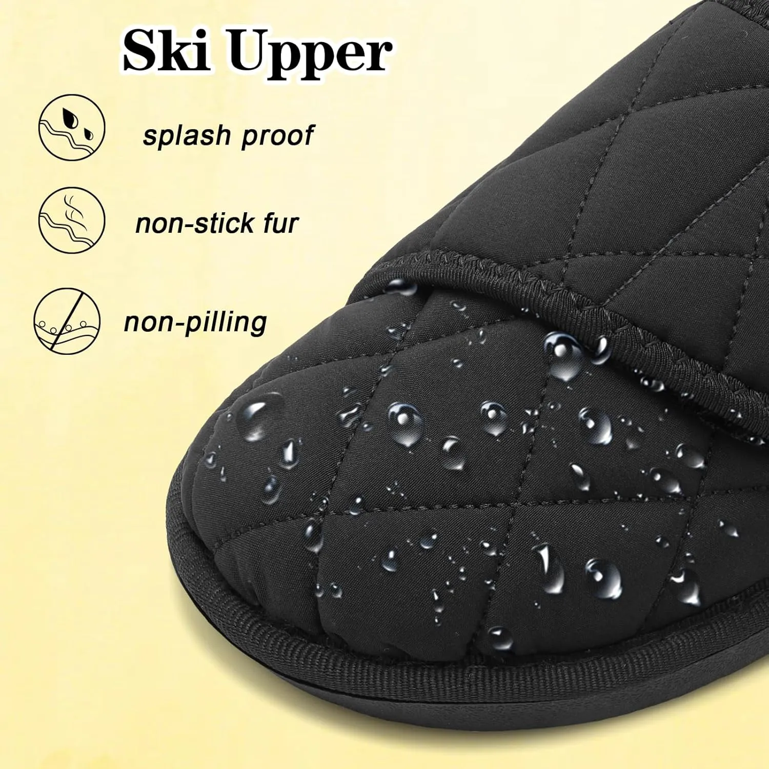 Besroad Mens Slippers Wide Memory Foam House Slippers Adjustable Diabetic Shoes Arthritis Edema Swollen House Shoes