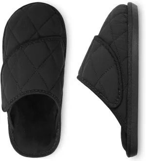 Besroad Mens Slippers Wide Memory Foam House Slippers Adjustable Diabetic Shoes Arthritis Edema Swollen House Shoes