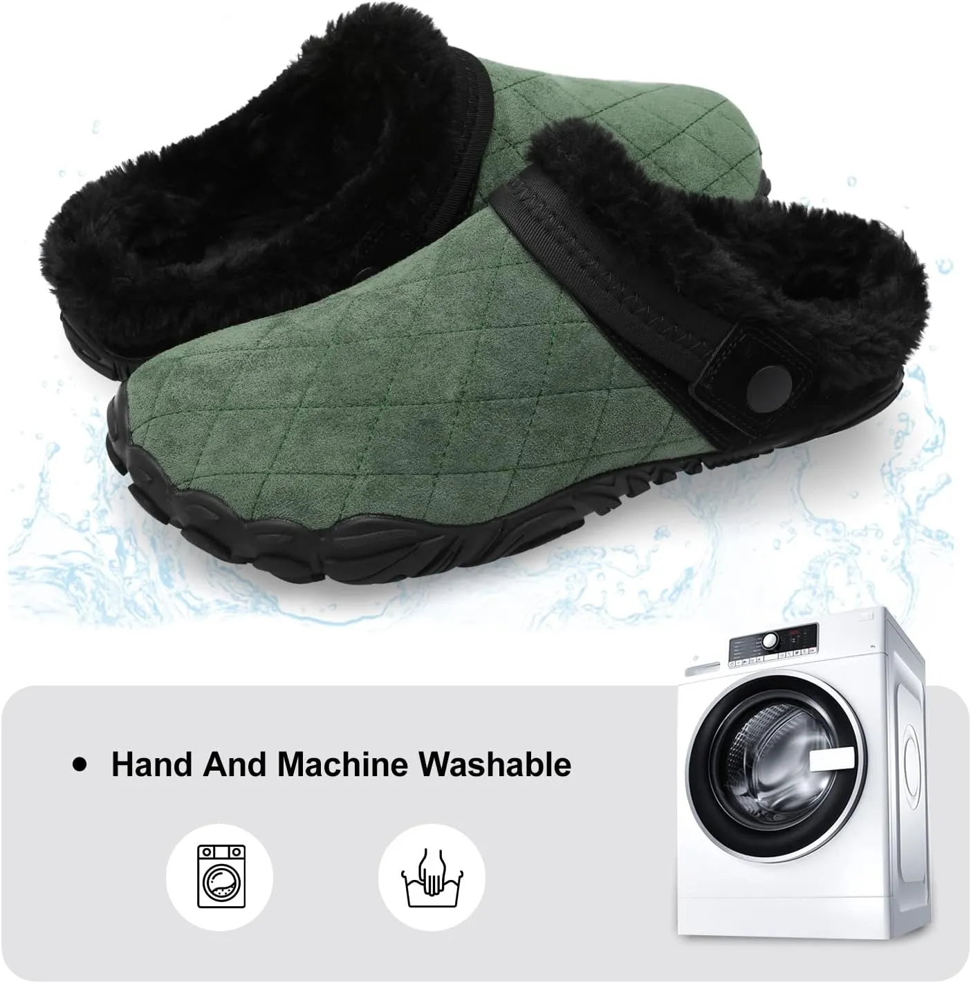 Besroad Womens Mens Furry Slides House Slippers Fuzzy Fluffy Bedroom Cozy Memory Foam Slippers Clogs