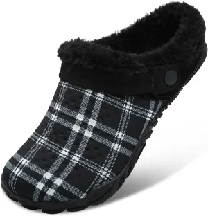 Besroad Womens Mens Furry Slides House Slippers Fuzzy Fluffy Bedroom Cozy Memory Foam Slippers Clogs