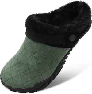 Besroad Womens Mens Furry Slides House Slippers Fuzzy Fluffy Bedroom Cozy Memory Foam Slippers Clogs