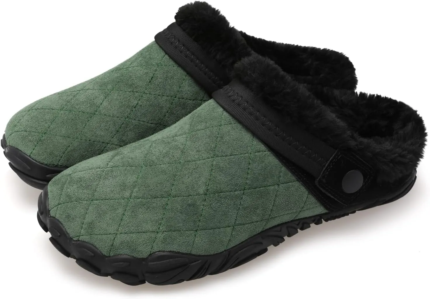 Besroad Womens Mens Furry Slides House Slippers Fuzzy Fluffy Bedroom Cozy Memory Foam Slippers Clogs