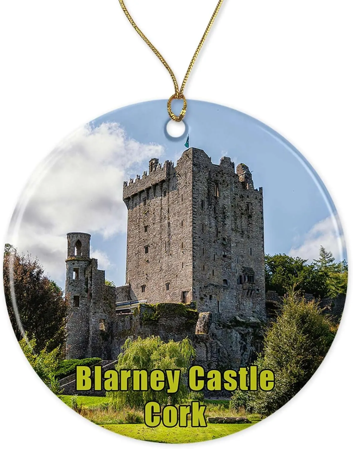 Blarney Castle Cork - Historic Irish Castle Christmas Ornament - Enchanting Medieval Architecture Holiday Decor - Perfect Keepsake For History Enthusiasts And Ireland Lovers Printed on Both Sides