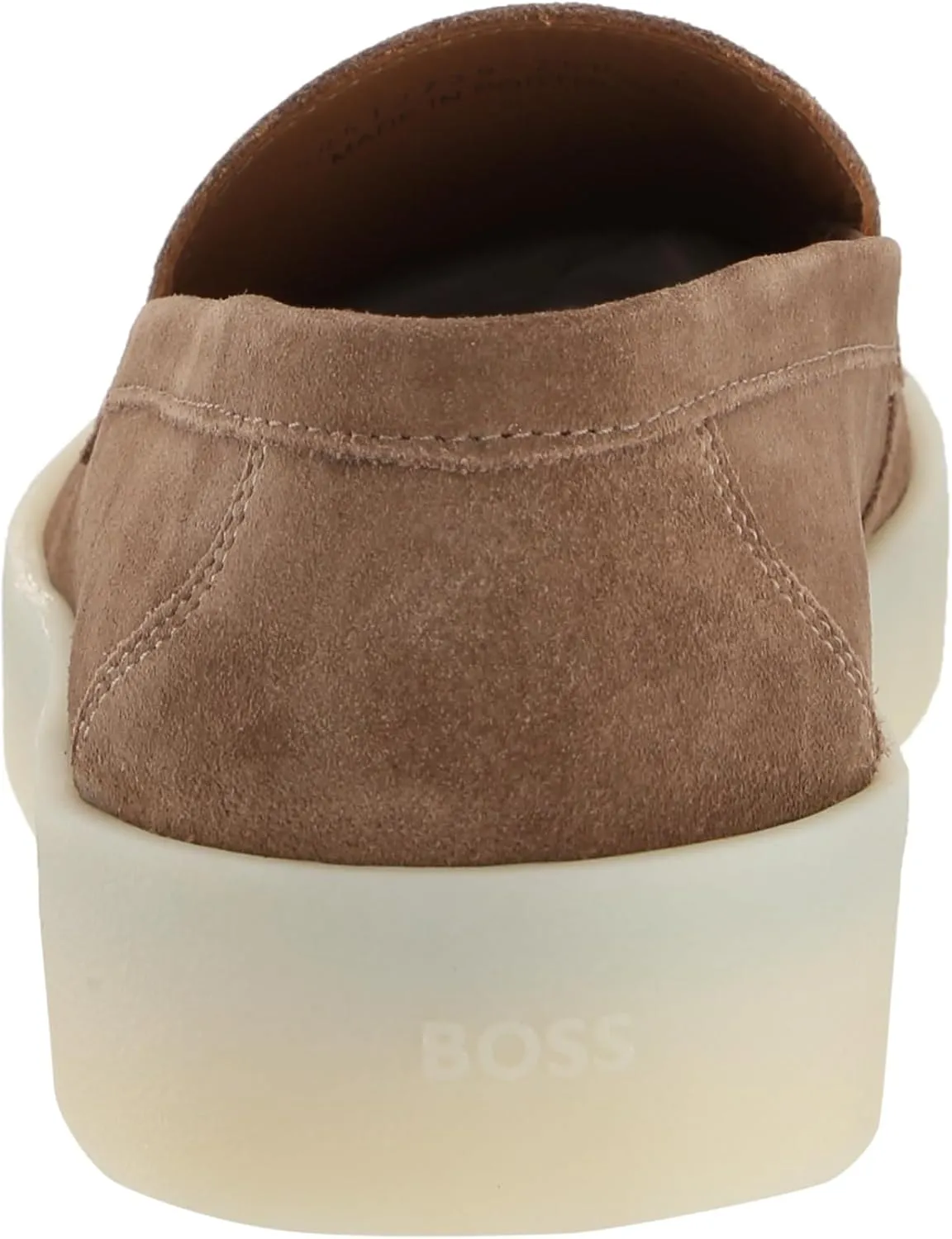 BOSS Men's Suede Loafer with Rubber Sole