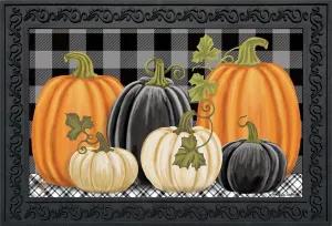 Briarwood Lane Checkered Pumpkins Autumn Doormat