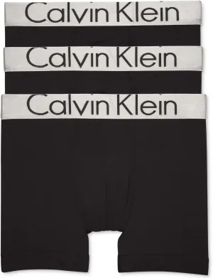 Calvin Klein Men's Steel Micro 3-Pack Boxer Briefs