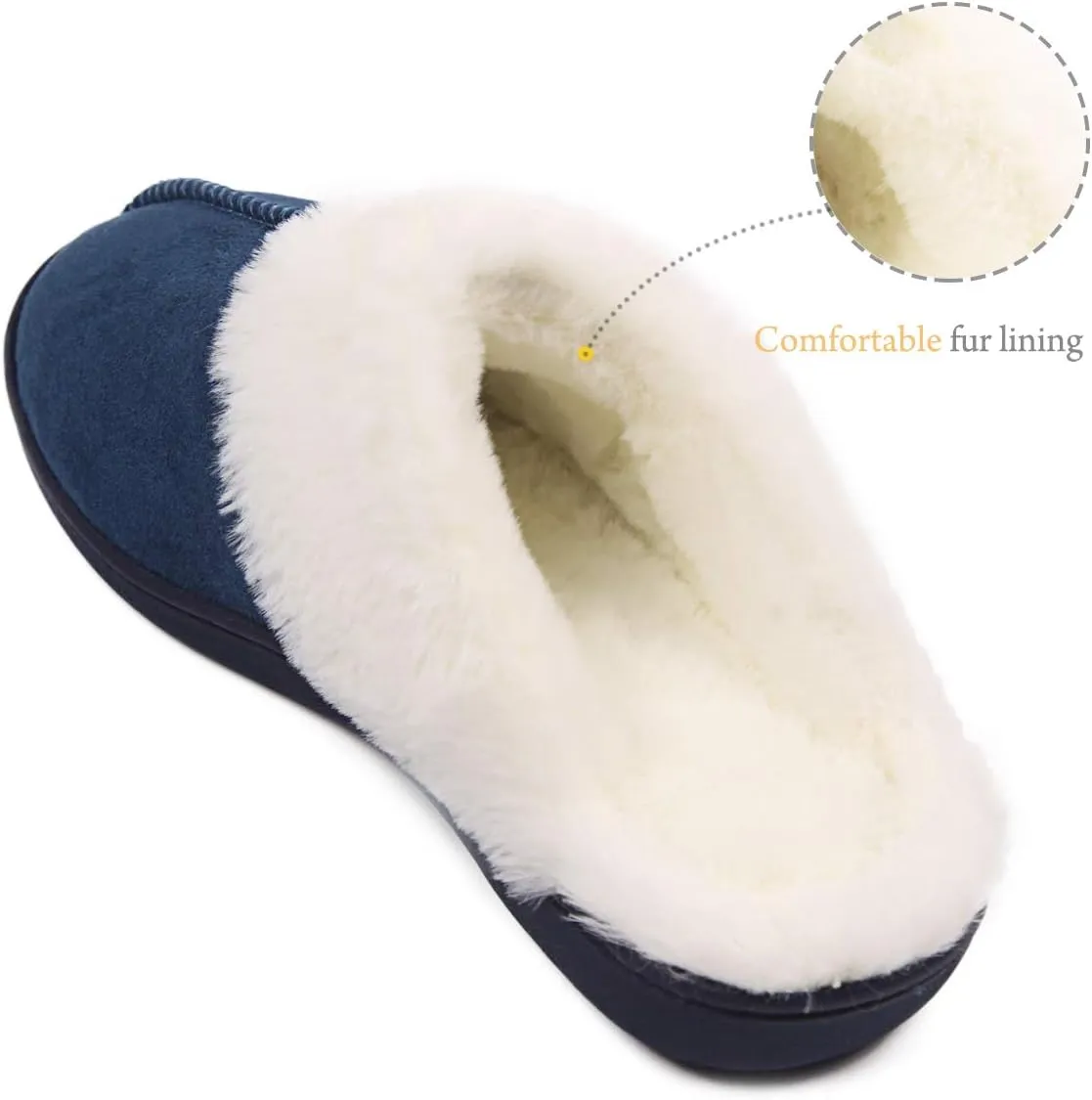 Caramella Bubble Women Slippers House Shoes : Fuzzy Fur Memory Foam Non Slip Slipper - Indoor Outdoor Ladies Maternity Home Slide