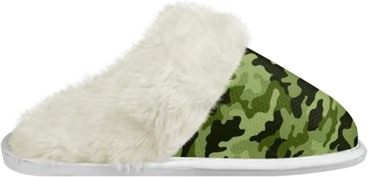 chaqlin Fuzzy Plush Slipper with Fur Edge Unisex's Bedroom House Cozy Soft Memory Foam Slippers Winter Warm Anti Slip Thick Sole Slippers Casual Outdoor Indoor