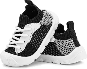 Charrost Toddler Baby Girl Boy First Walking Shoes Checkered Sneakers Sizes 3/4/5/6/7/8T. Soft, Cute,Flexible for First Walkers. Non-Slip, Slip On, Wide Toe Box Indoors Outdoors