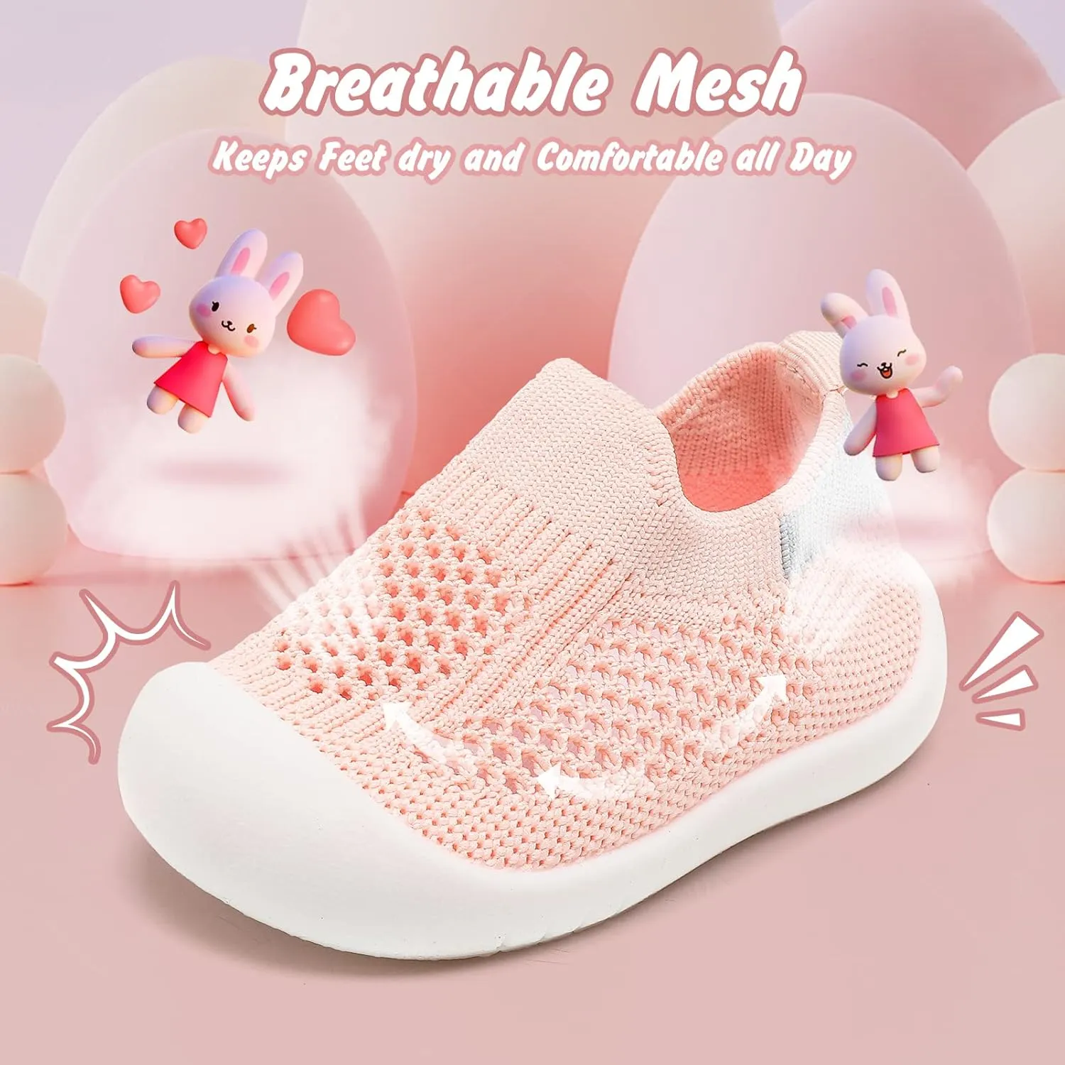 Charrost Toddler Baby Girl Boy First Walking Shoes Checkered Sneakers Sizes 3/4/5/6/7/8T. Soft, Cute,Flexible for First Walkers. Non-Slip, Slip On, Wide Toe Box Indoors Outdoors