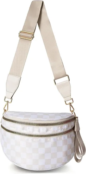 Checkered Crossbody Bag Bum Bags for Women Checkered Purse Checkerboard Purse Checkered Fanny Pack