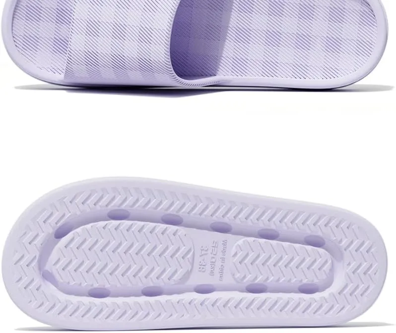 Checkered Slides Women Cloud Pillow Slides House Bathroom Shower Shoes Thick Sole Non-Slip Sandals Indoor Outdoor Couples