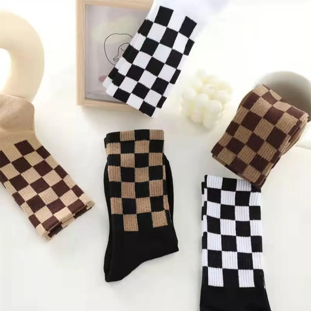 Checkered Socks, Fashion Socks for Women, Checkered Socks Women, Cotton Funny Crew Socks Fun Cozy Cute for Women Gifts.…