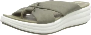 Clarks Unisex-Adult Drift Ave Wedge Sandal, Olive Interest, 7.5 US