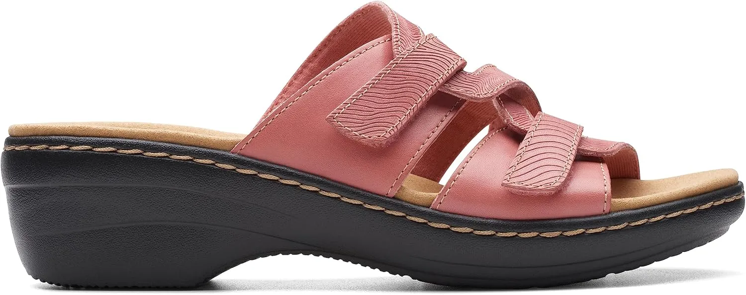 Clarks Women's Merliah Karli Slide Sandal, Dusty Rose, 7.5