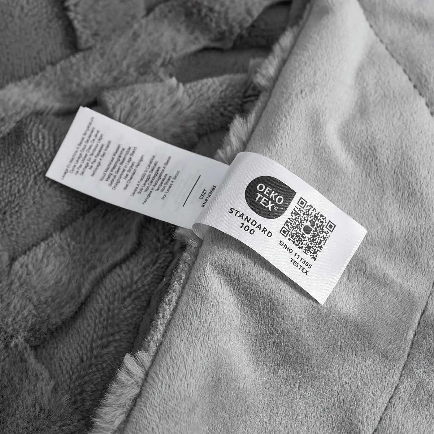 Cozy Bliss Faux Fur Throw Blanket for Couch, Jacquard Fuzzy Plush Soft Thick Winter Throw Blanket for Sofa Bed Living Room Bedroom，50"x60" Grey