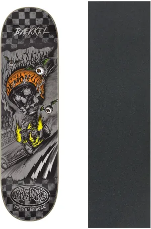 Creature Skateboard Deck Baekkel Crash and Burn 8.6" x 32.11" with Grip