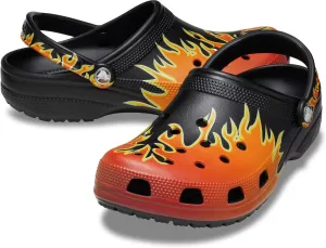 Crocs Unisex Classic Clog-Seasonal Graphic, Black/Multi, 9 US Men