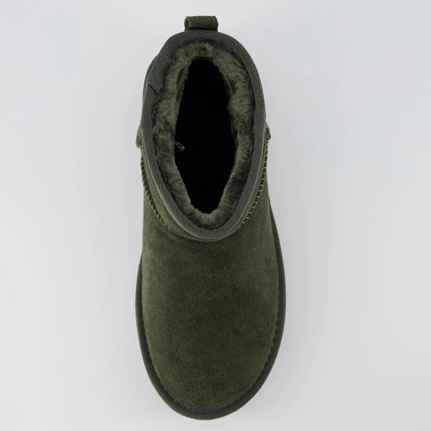 CUSHIONAIRE Hippy Women’s Platform Ankle Boots – Genuine Suede, Faux Fur Lining, Cozy Winter Slip-On Design, Comfortable Footwear with Wide Widths Available