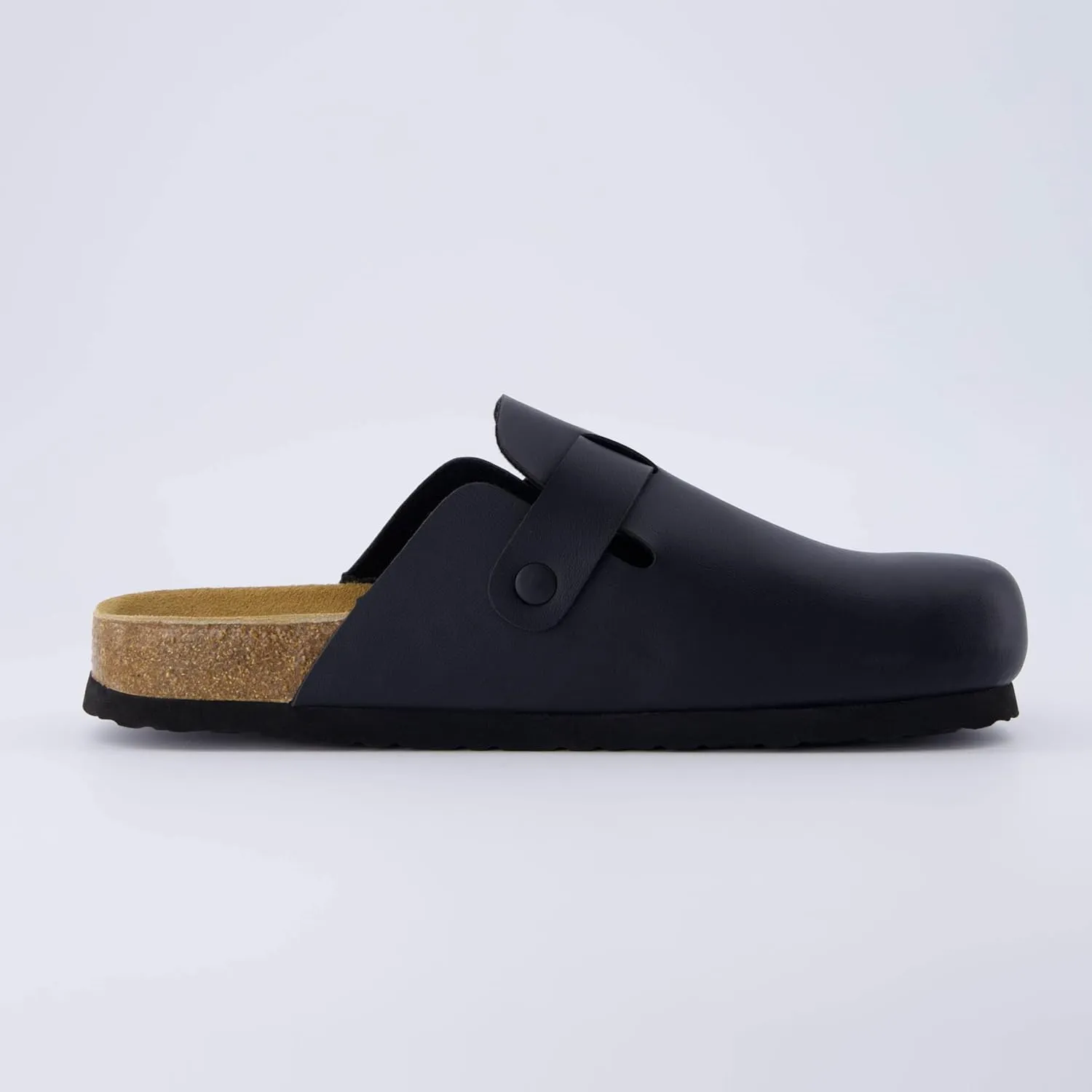 CUSHIONAIRE Men's Haze Genuine Suede Faux Fur Cork Footbed Clog with  Comfort
