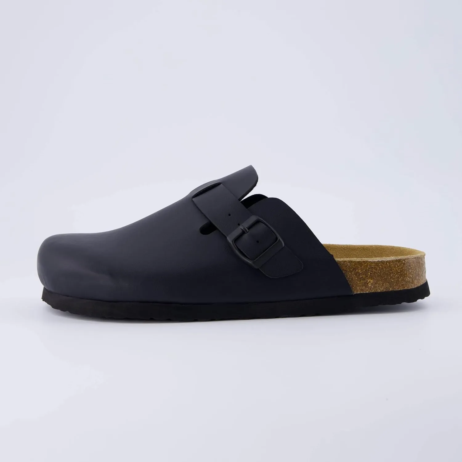 CUSHIONAIRE Men's Haze Genuine Suede Faux Fur Cork Footbed Clog with  Comfort