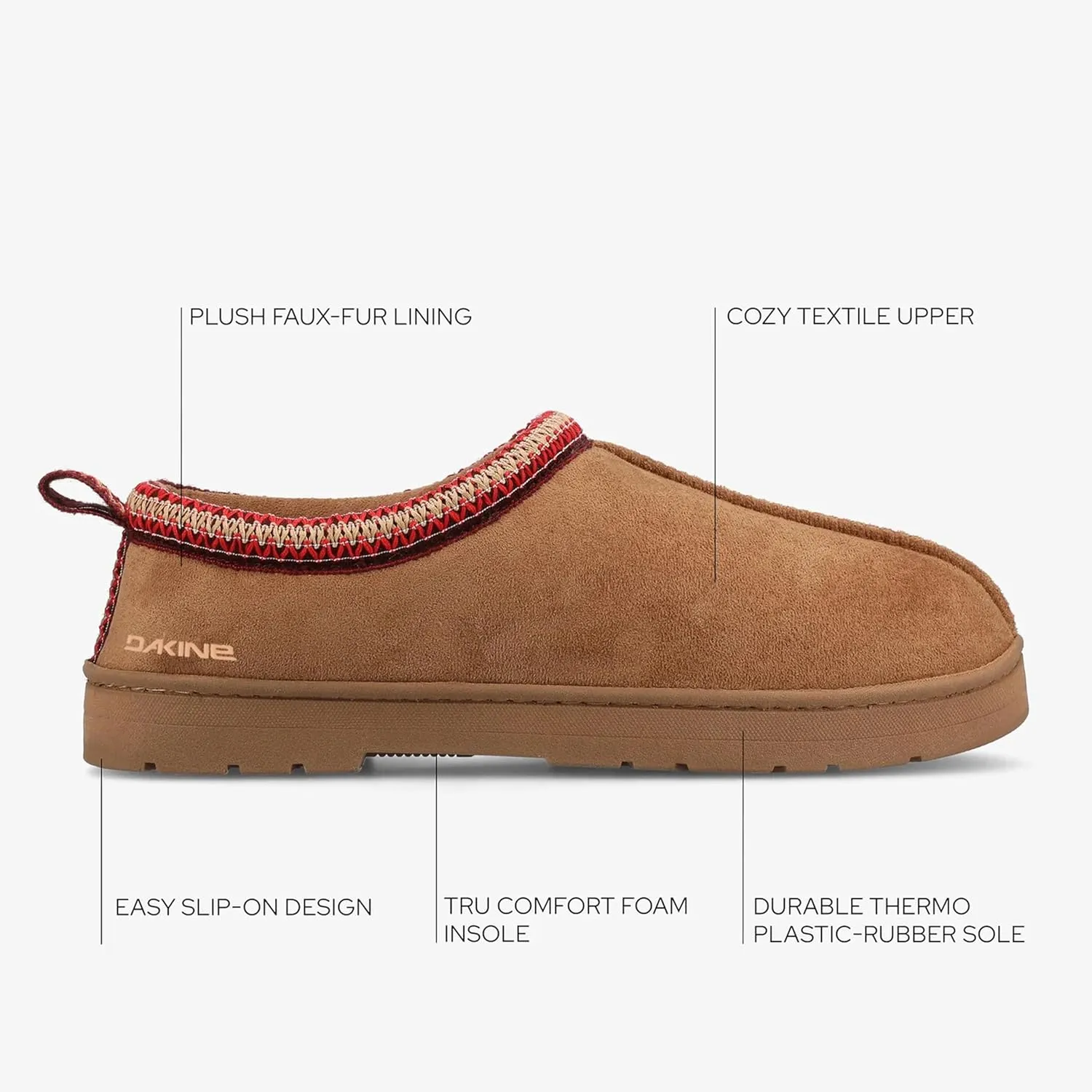Dakine Men's Tamarack Indoor Outdoor Cozy Memory Foam Comfort Slipper