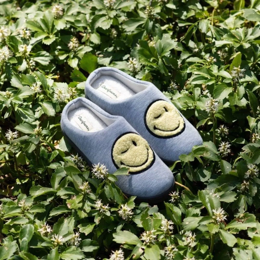 Dearfoams Unisex Adult Smile Icon Retro Preppy Slipper