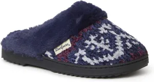 Dearfoams Women's Allison Chenille Fairisle Scuff Slipper