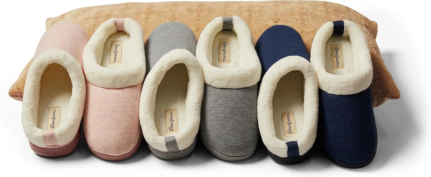 Dearfoams Women's Olive Memory Foam Sweatshirt Clog