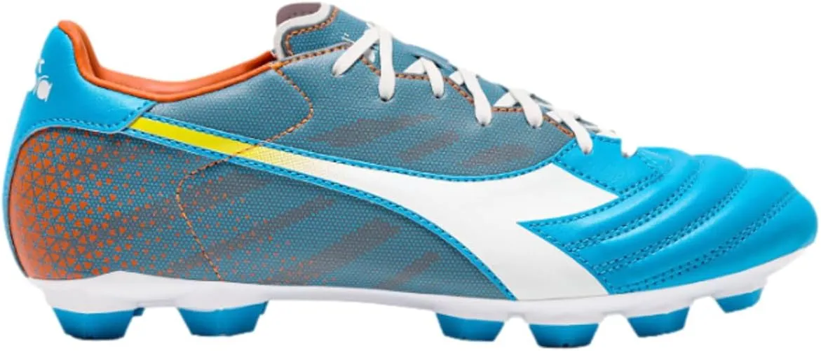 Diadora Brasil Elite Veloce GR LPU Men's Firm Ground Soccer Shoe - Water-Resistant, Sock-Like Construction, Optimal Stability and Precision, Excellent Traction