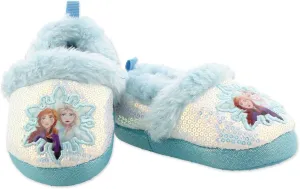 Disney Frozen 2 Elsa Anna Girls Toddler Plush A-Line Slippers
