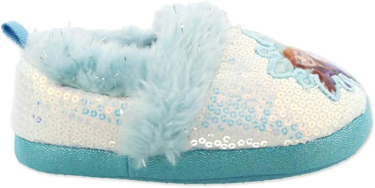 Disney Frozen 2 Elsa Anna Girls Toddler Plush A-Line Slippers