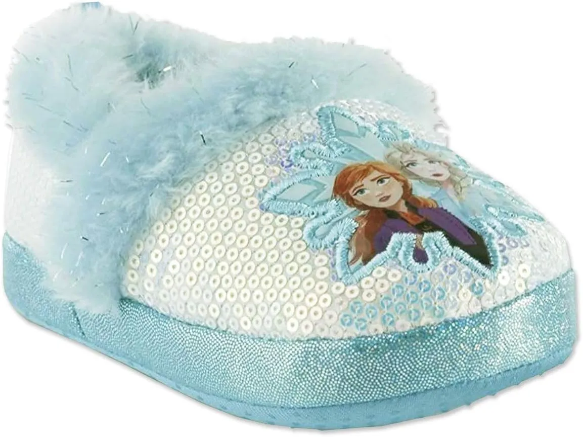Disney Frozen 2 Elsa Anna Girls Toddler Plush A-Line Slippers