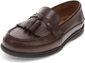 Dockers Mens Sinclair Leather Dress Casual Tassel Loafer Shoe, Chestnut, 8 M