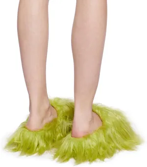 Dolls Kill Case Of The Grumpies Fuzzy Slides by Delia's - Faux Fur Slip-On With Rubber Soles, Perfect for Your Comfort