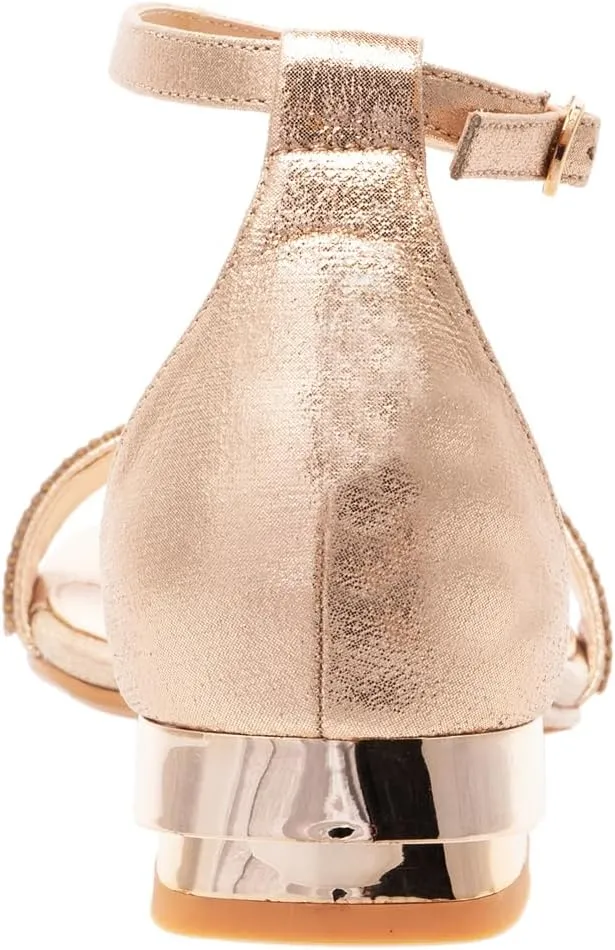 Doris Metallic Heel Flat Sandal