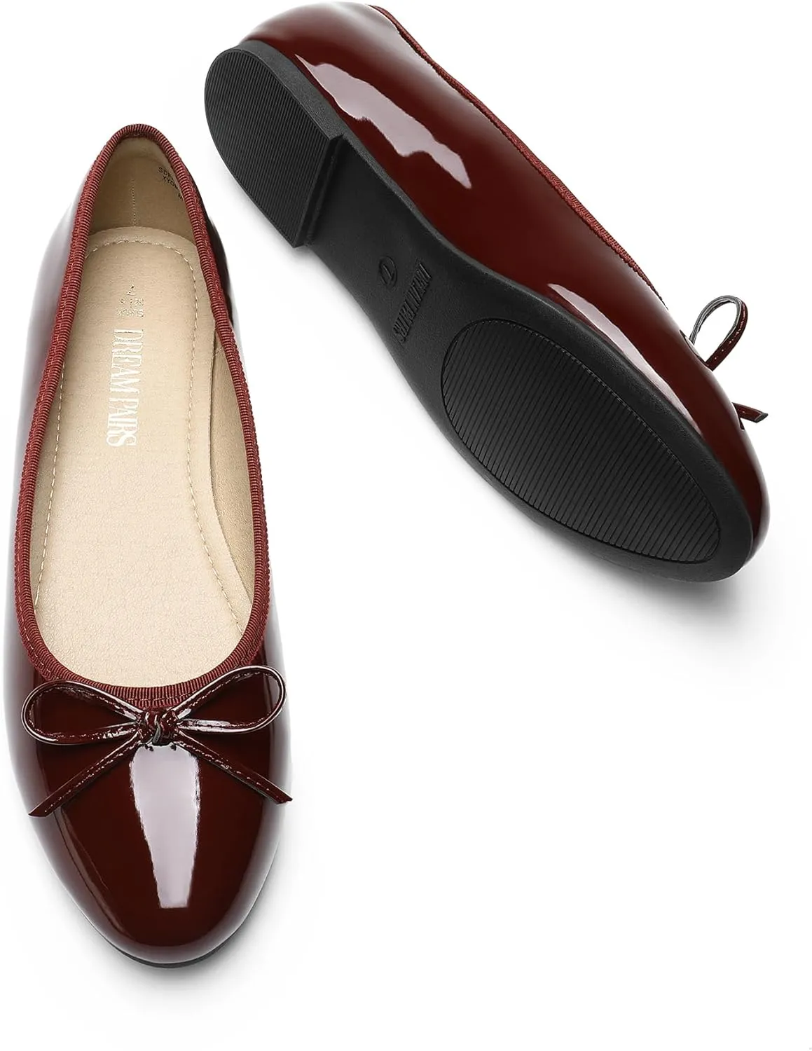 DREAM PAIRS Women's Flats, Round Toe Ballet Flats, Comfortable Slip-on Dressy Business Casual Work Office Ballerina Flat Dress Shoes