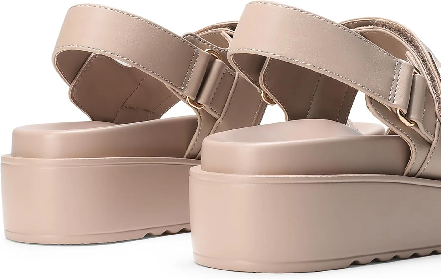 DREAM PAIRS Women's Low Wedge Sandals Comfortable Arch Support Platform Open toe Casual Dressy Flat Summer Sandals with Adjustable Straps
