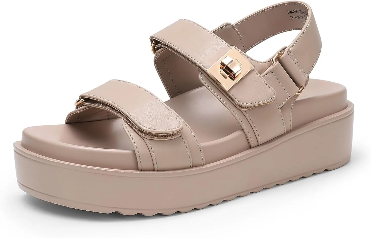 DREAM PAIRS Women's Low Wedge Sandals Comfortable Arch Support Platform Open toe Casual Dressy Flat Summer Sandals with Adjustable Straps