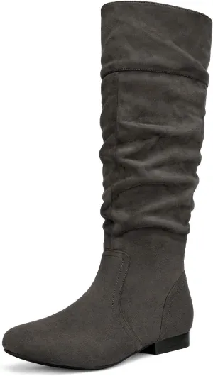 DREAM PAIRS Women's Wide Calf Knee High Pull On Fall Weather Winter Boots