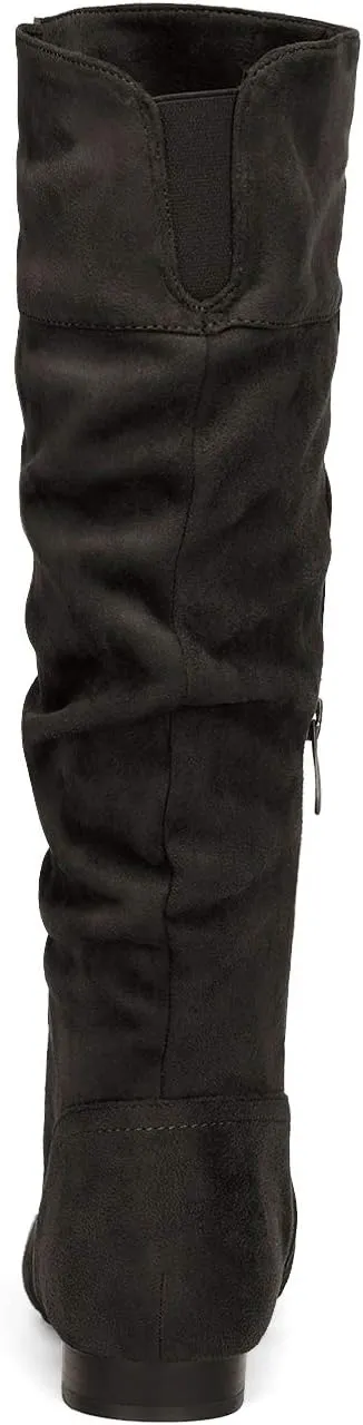 DREAM PAIRS Women's Wide Calf Knee High Pull On Fall Weather Winter Boots