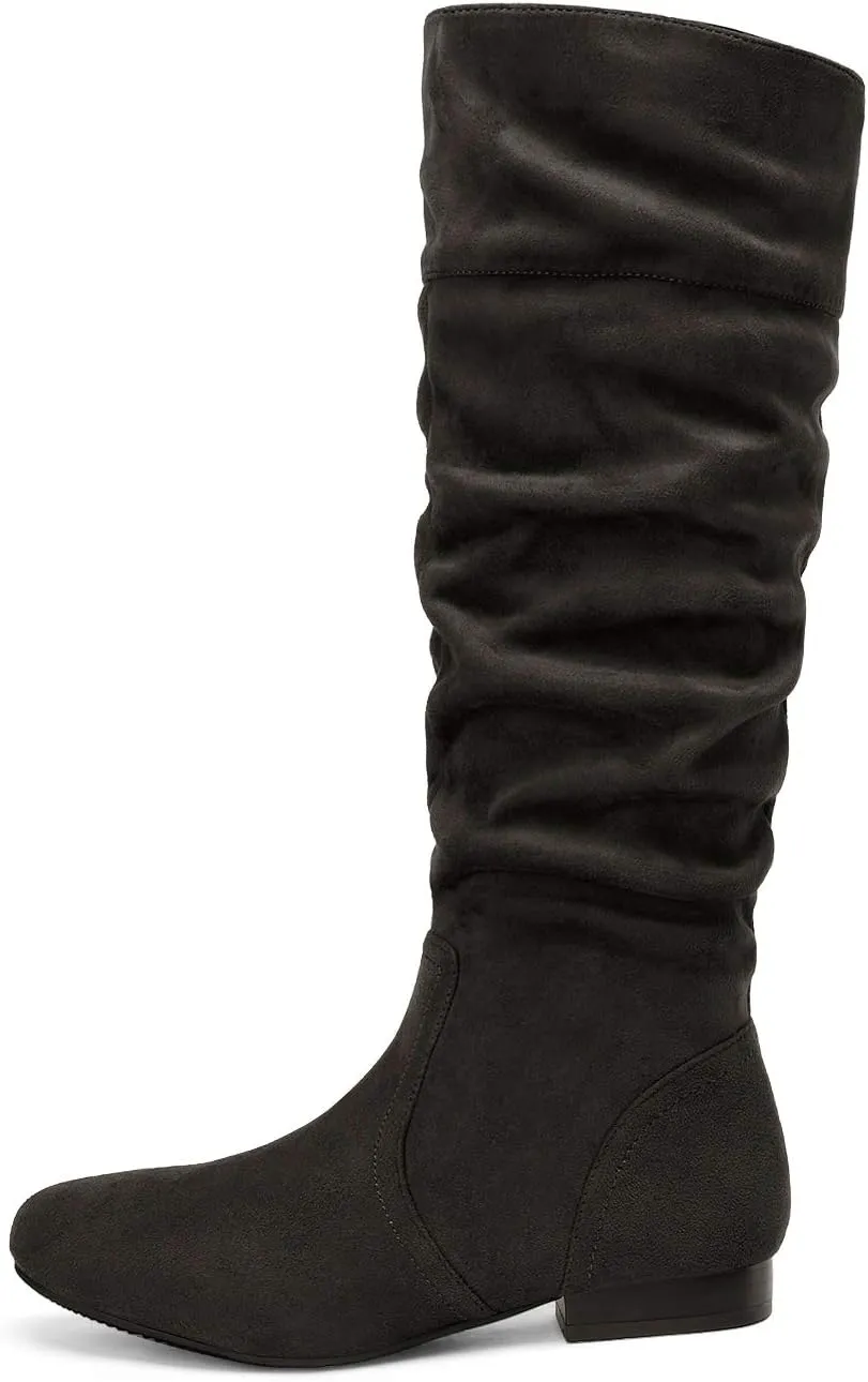 DREAM PAIRS Women's Wide Calf Knee High Pull On Fall Weather Winter Boots